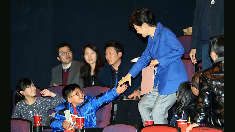 Cinema audience watching a film