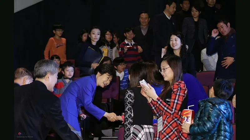 Audience seated for a movie screening