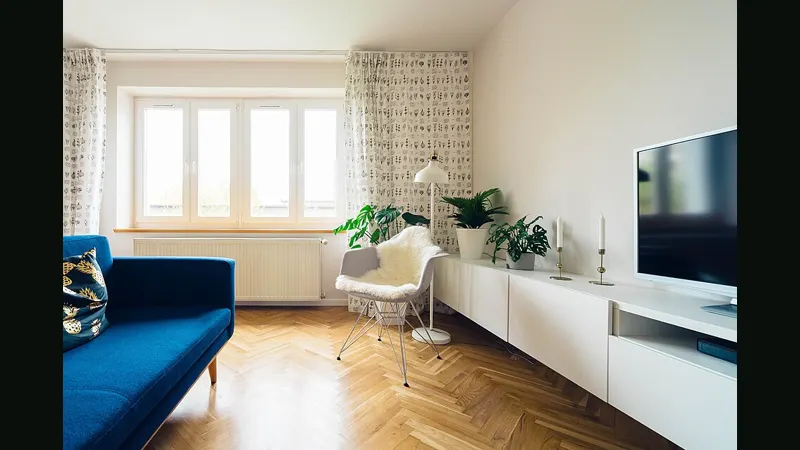 Living room with a television and seating